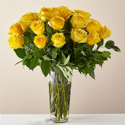 Long Stem Yellow Rose Bouquet